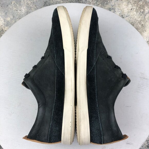 Ecco Men's Size 44 (US 10) Cathum Black Leather Lace-Up Casual Leisure Sneakers - Picture 8 of 13